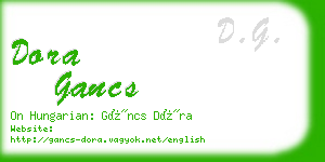 dora gancs business card